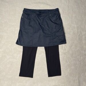 Athleta Navy Blue Contender 2-in-1 Skirt‎ Legging Women Size MT Vietnam